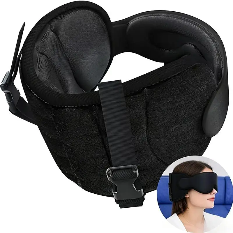 1 Set Soft Adjustable 3D Contoured Sleeping Mask Full Blackout Zero Eye Pressure Airplane Travel Eye Mask Sleep Aid for Home