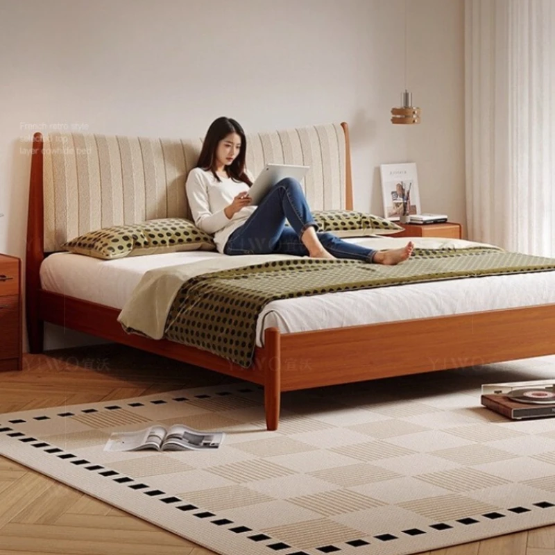 

Nordic Unique Beds Luxury Quilt Twin Waterproof Headboard Floor Bed Platform Home Letto Gonfiabile Matrimoniale Furnitures