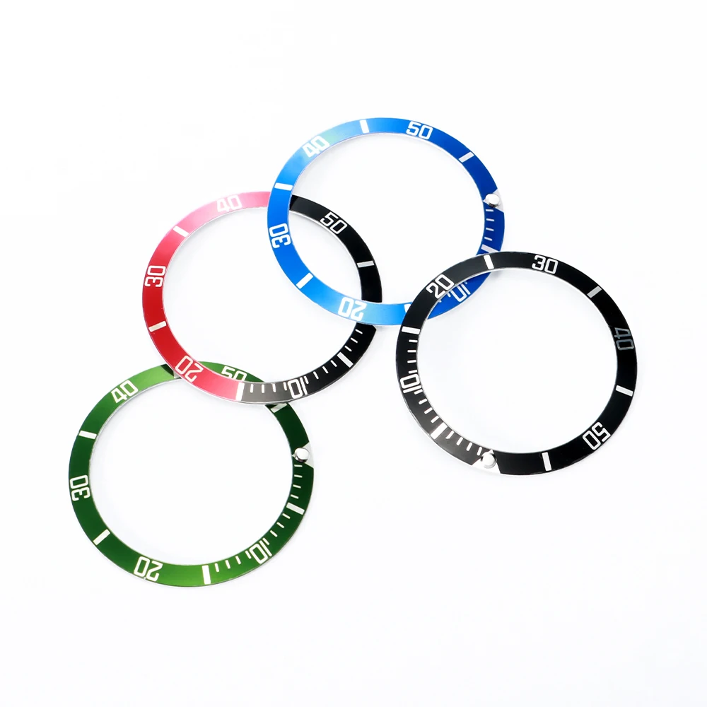 37mm Ceramic Alloy Watch Bezel Insert Ring Slope for Rolex Submariner Water Ghost Watch Case GMT Diving Watch Part Accessories