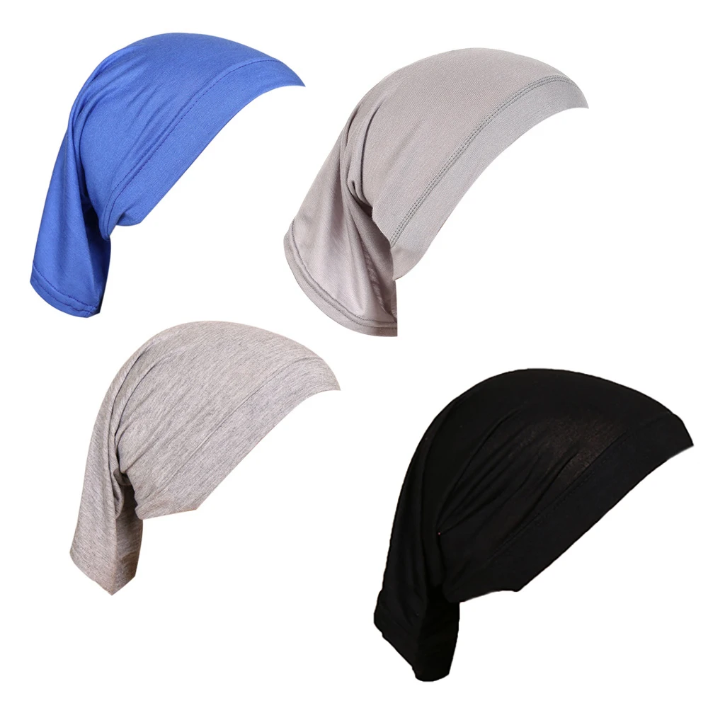 

Women Modal Cap New Spring Solid Color Stretch Elastic Hat Girls Female Beanie Caps Bonnet Lady Neckerchief Soft Bottoming Cap