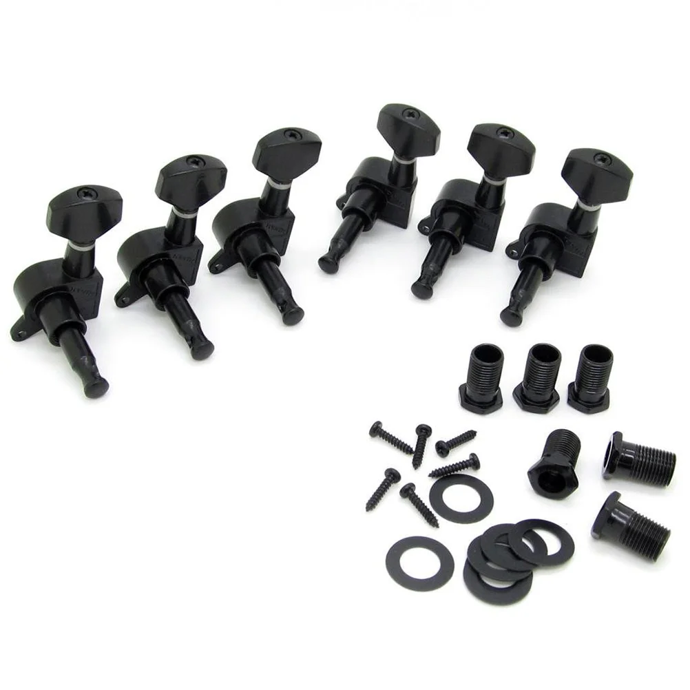 

6R Right Black Electric Guitar String Tuning Pegs Keys Tuners For Guitar String Peg Guitar String Key