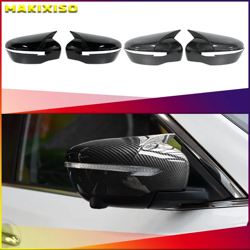 

2PCS For Nissan Qashqai X-Trail Murano Rogue Pathfinder 2015-2019 Car Rearview Side Mirror Cover Wing Door Housing Shell Cap
