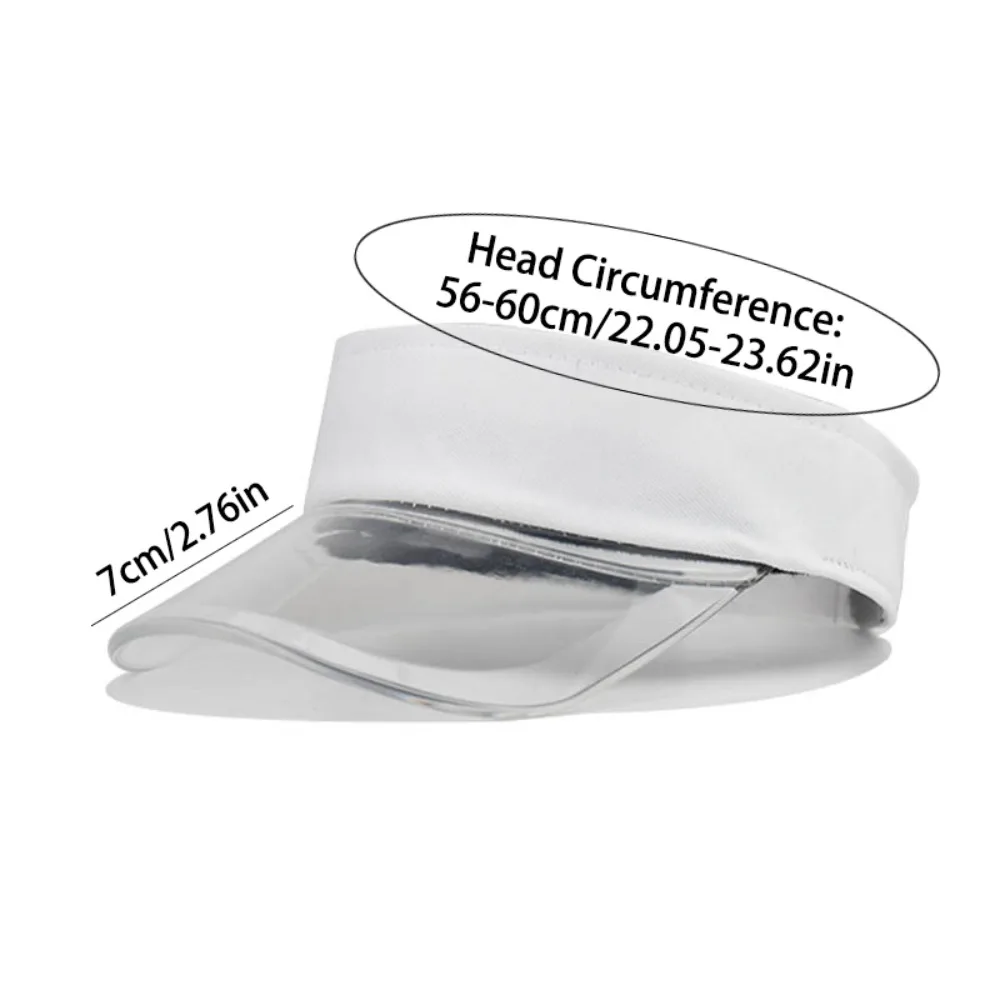 Fashion UV Protection Leopard Print Visor Cap Sunscreen Cool Transparent Hollow Hat Adjustable Solid Color Sun Hat Unisex