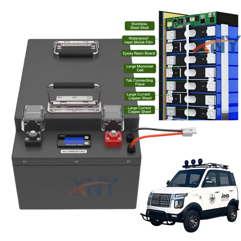 

72V Stainless Steel Box Lithium Ion Battery for 7000W Scooter Inverter Go-Kart Motorcycle - Various Ah Sizes 100Ah 120Ah 150Ah