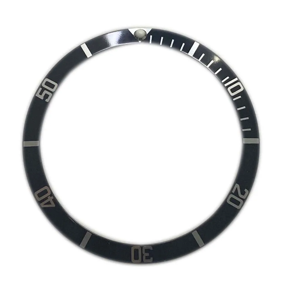 36.5mm Watch Bezel Aluminum Insert Ring 30.6mm Inner Diameter Replacement Black/Green/Red/Blue Bezels for Wristwatch Accessories