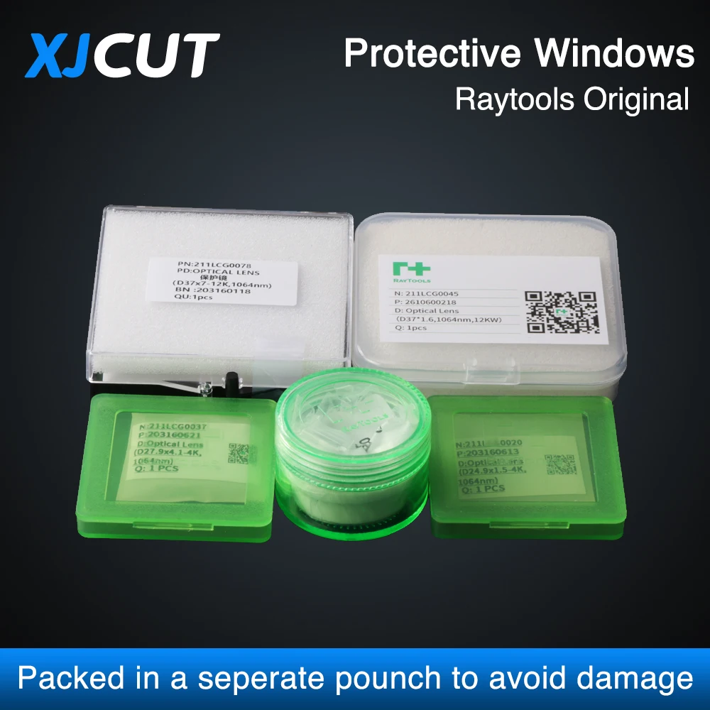 Fiber Laser Protective Windows Protection Lens Dia18/20/24.9/27.9/30/37 Optical for WSX Precitec Raytools WSX Bodor Laser Head