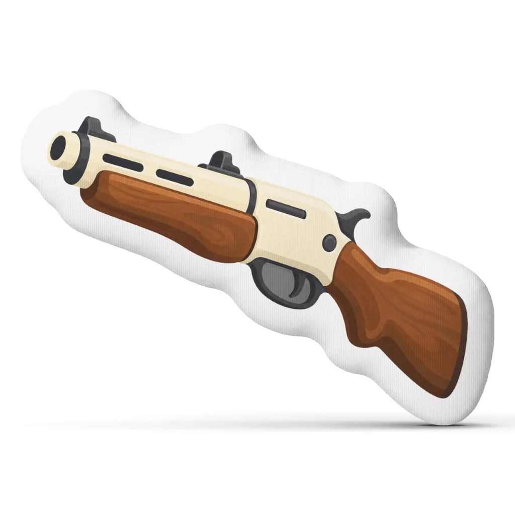 Vintage Rifle Shaped Throw Pillow Plush Stuffed Gun Cushion Decorative Accent for Hunting Cabin Home Decor Collector Gift