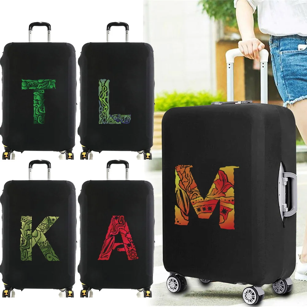 

Trolley box cover Wear Resistant Multiple Style Thick Elastic Luggage Cover 18-32inch engrave image Series Travel Accessories
