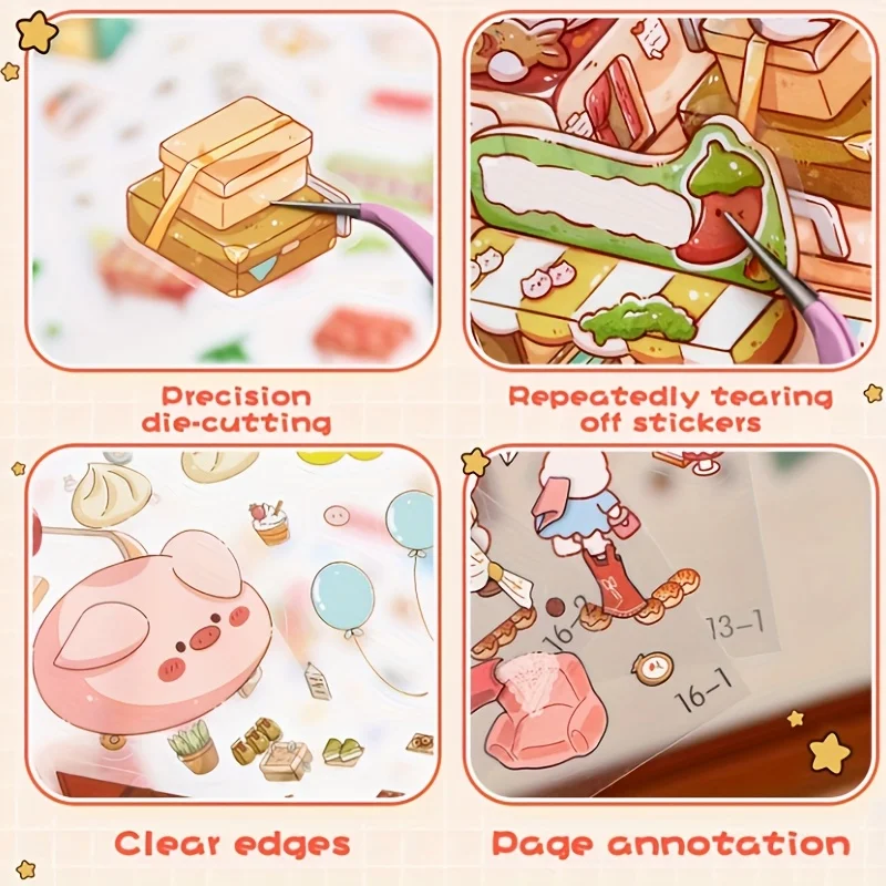 تتضمن المجموعة المكونة من 61 قطعة بطاقة مشهد و40 ملصقًا وزوج واحد من الملقط. تتميز بملصقات مشهد صغيرة ثلاثية الأبعاد، مصنوعة يدويًا #3