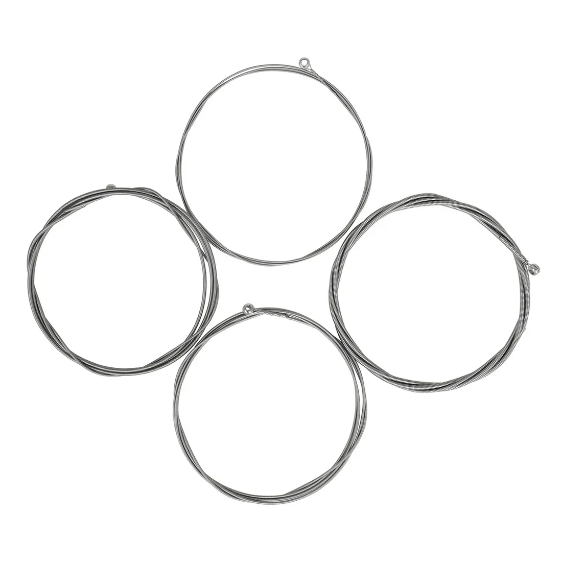 Silver Steel 4-String Electric Bass Strings Set  Nickel-Plated Steel Wound Coated Anti-Rust Bass Strings Guitar Parts