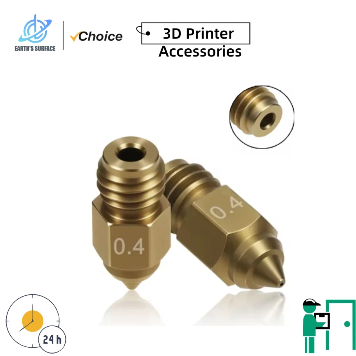 EARTH'S SURFACE Creality Ender 5 Max High Speed 3D Printer Parts Hotend Nozzle High Thermal Conductivity High Hardness