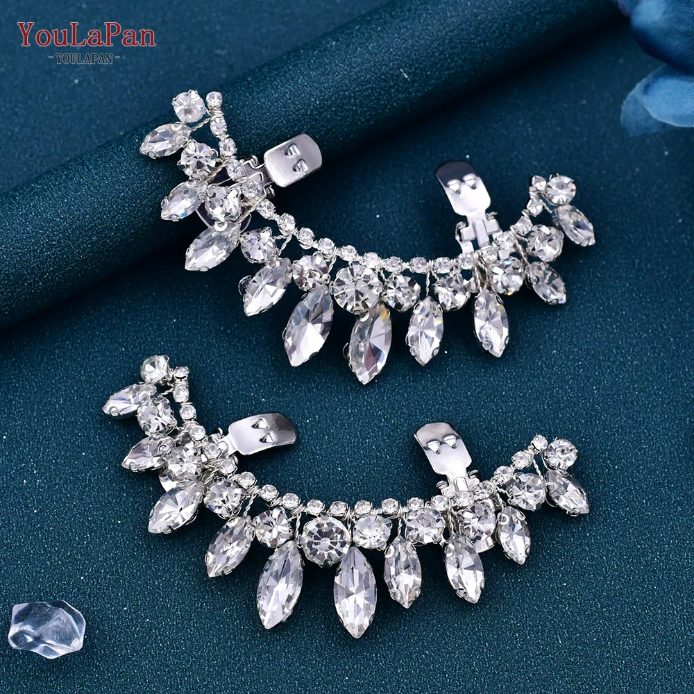 YouLaPan-Clip de diamantes de imitación para zapatos de mujer, hebillas de tacón alto para zapatos de novia, decoración de boda, HX39, 1 unidad