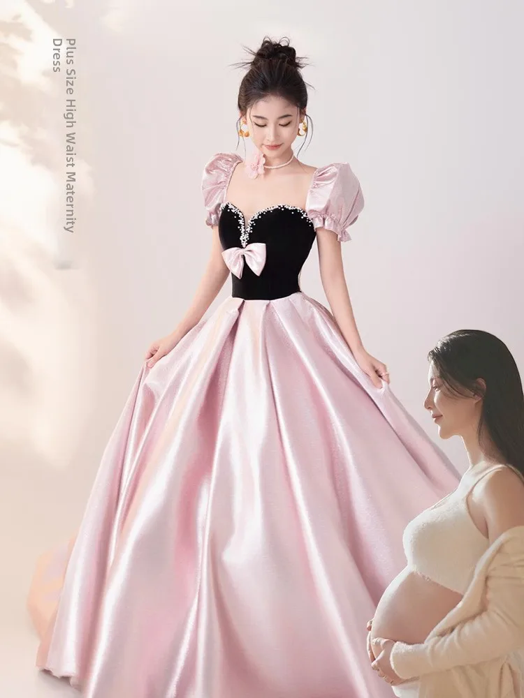 

plus Size Bridal Dr Student Art Exam Evening Gown High Waist A-Line Skirt ort Sve Long Dr for Wedding Par Perfor...