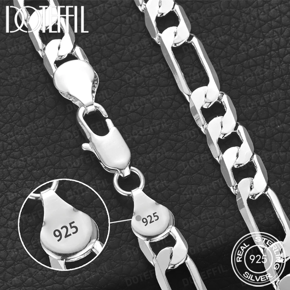 

40-75 cm Classic 8MM Chain Special Offer 925 Silver Necklace for men's Luxury Jewelry Wedding Christmas gifts