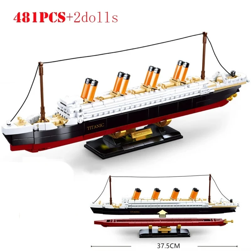 

481pcs2401pcs RMS Титаник Корабль Строительные Блоки Набор Игрушек Город Развивающие 3D Модель Круизные Лодки Мини Кирпичи Игрушки Для Мальчиков Взрослых
