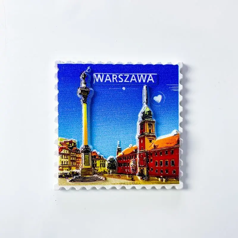

Warsaw, Poland Travel Souvenir Fridge Magnet Creative Home Decoration 3D Resin Magnetic Sticker Personalized Gift