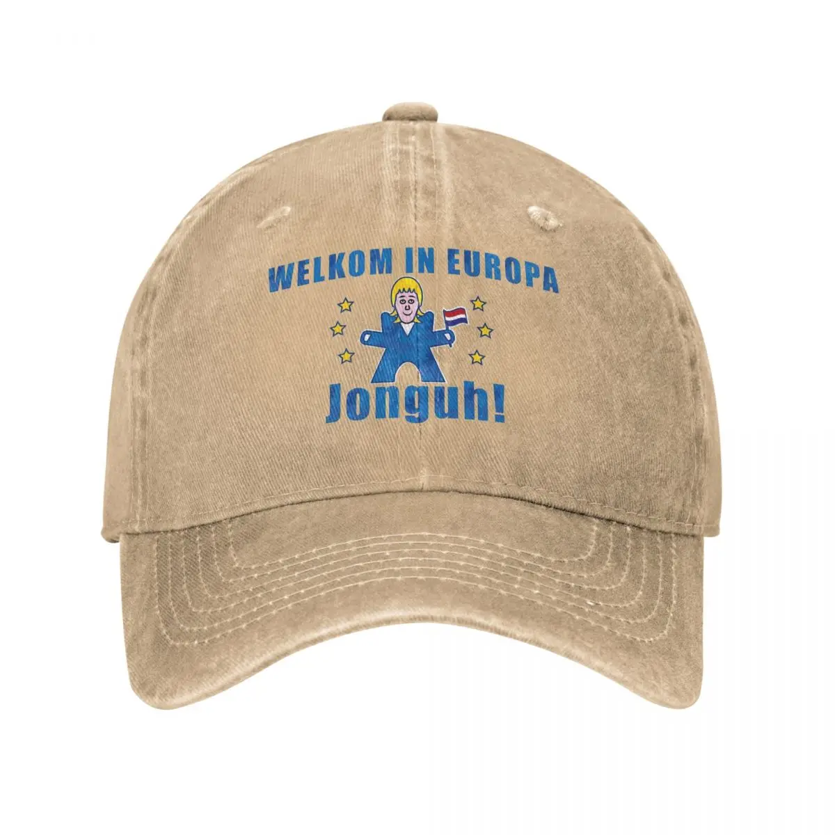 Europapa Joost Klein 2024 Welkom Baseball Cap Vintage Distressed Cotton Sun Cap Men Women Outdoor Workouts Adjustable Fit Hat