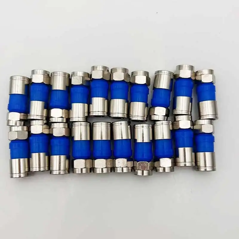 20Pcs 75-5 F type Compression Connector For Signal Amplifier CATV RG6 RG59 Coaxial Cable F Type TV Connector