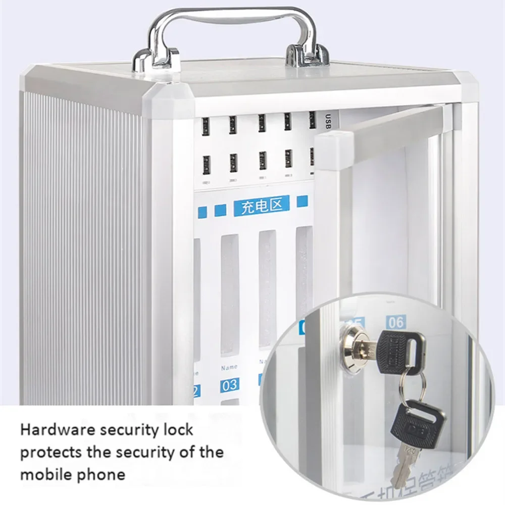 Портативный сейф для мобильного телефона, USB-порт для зарядки, чемодан, школьный блок для встреч, повесить на стене, ящик для хранения инструментов, замок 24