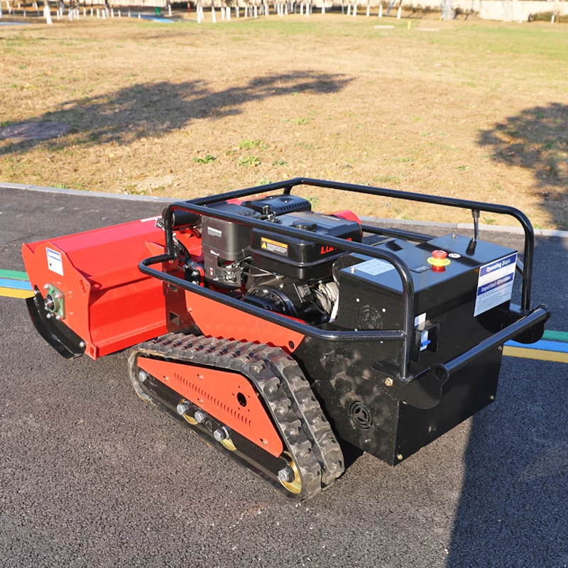 

Customized Multi functional tracked lawn mower with 360 degree rotation, weeding machine engine, commercial grade