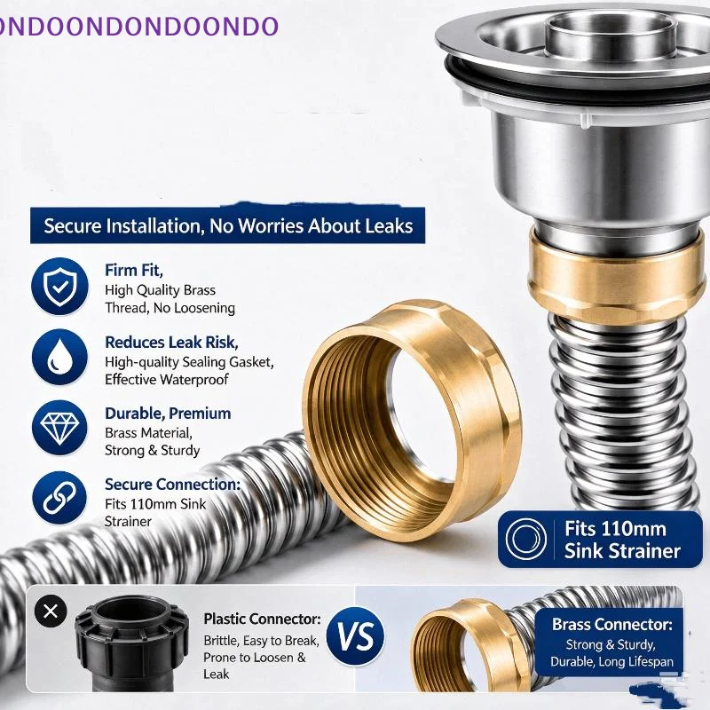 Complete Kitchen Sink Drain And Strainer Set – High-temperature Resistant, Odor-blocking, And Pest-proof.