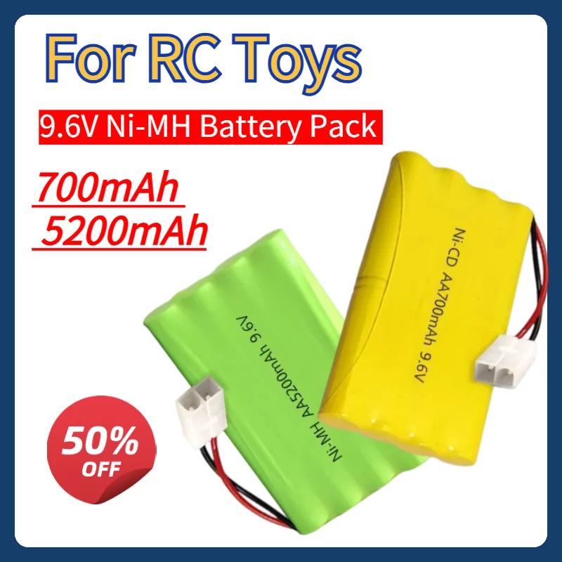 5200mAh AA Rechargeable Battery 9.6V 700mAh Pack Big Tamiya Plug for RC Toy Car Buggy Truck Ni-mh Battery