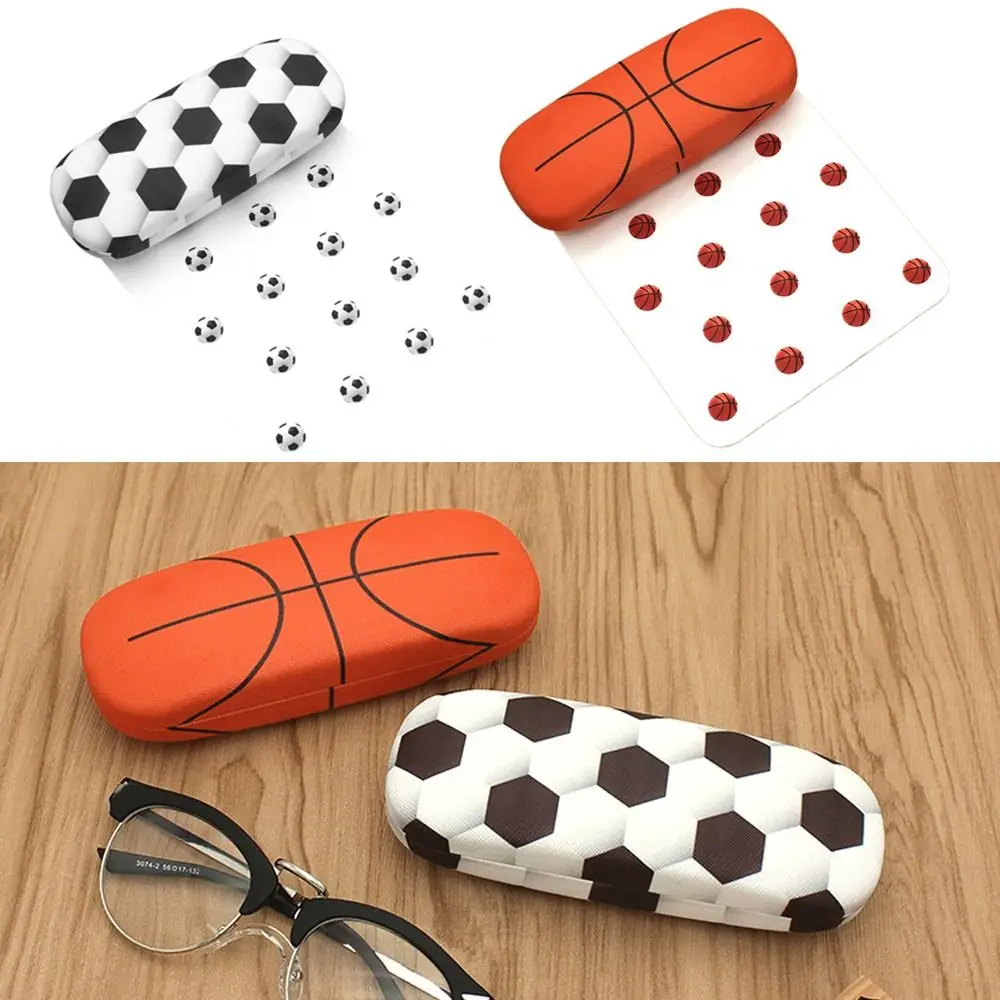 صندوق نظارات بنمط كرة السلة لكرة القدم ، حافظة نظارات بقماش زجاجي ، صندوق تخزين نظارات شمسية مضاد للضغط #1