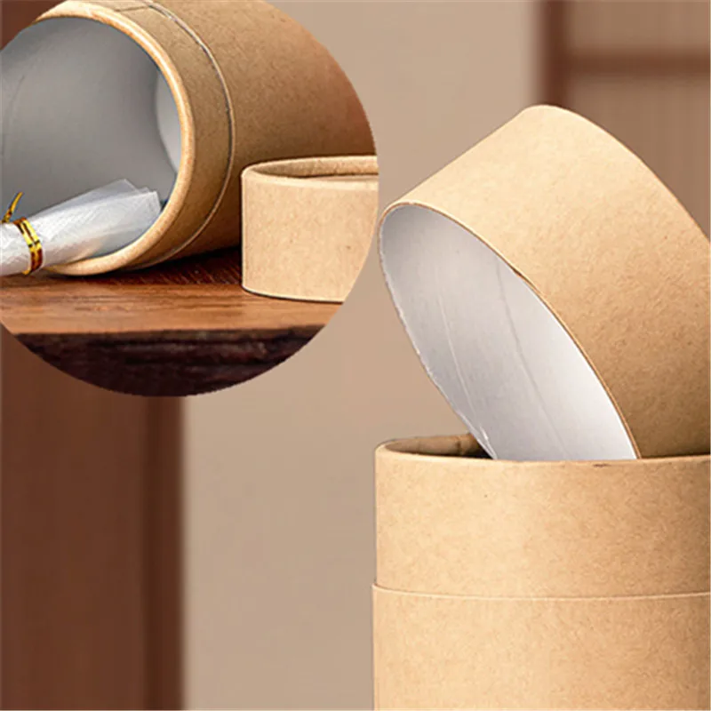 1PCS New Kraft Paperboard Tubes Round Essential Oil Packaging Containers For Tea Coffee Cosmetic Crafts Gift Storager Tools