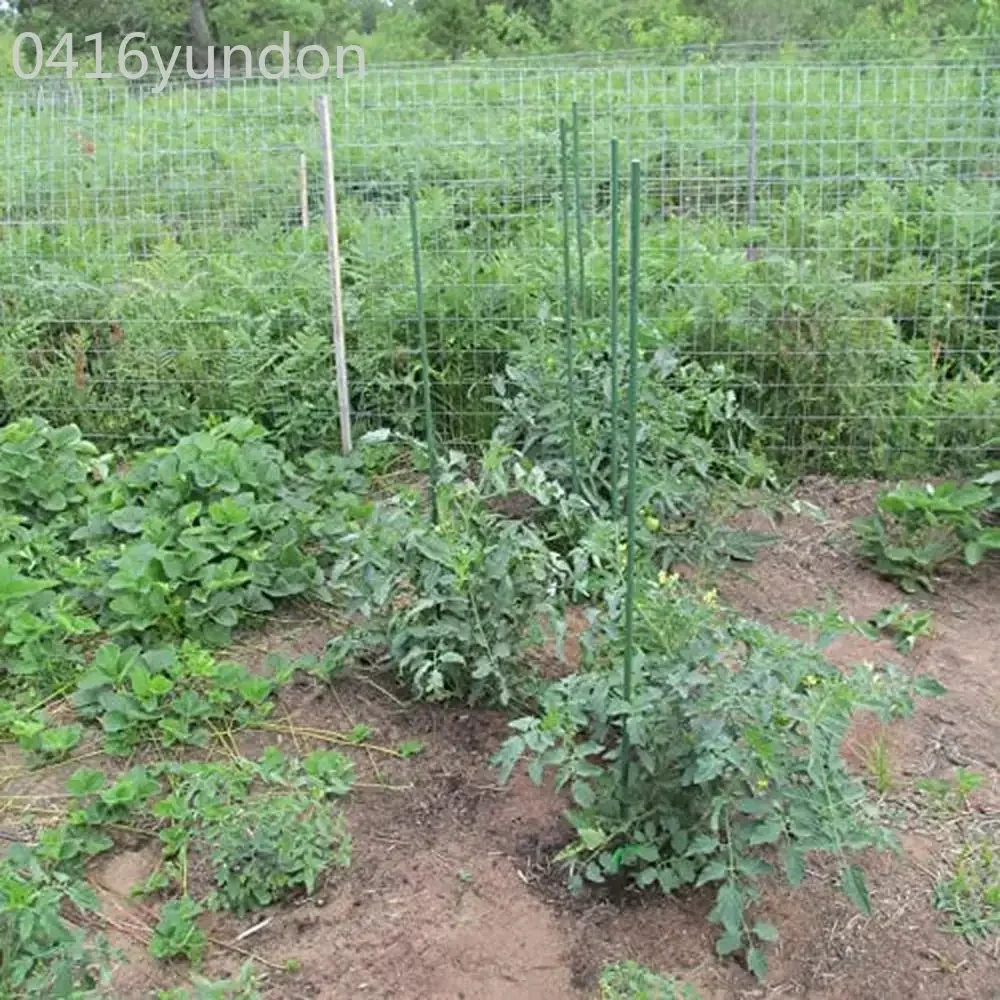 Estacas de aço para plantas de jardim, 57 unidades, bastão de suporte, 25 pacotes, estacas de tomate para escalada, plantas em vasos, design antiderrapante, fácil de usar, largo