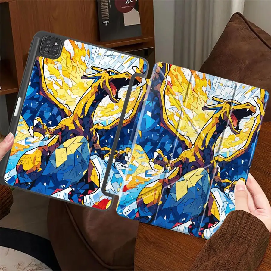 Pokemon Charizard Tablet Case For iPad Pro 2025 Pro 11th 10th 9th 8th 7th 12.9inch Air 4 5 M3 M2 1 2 M4 11inch Mini 6 7 Holder