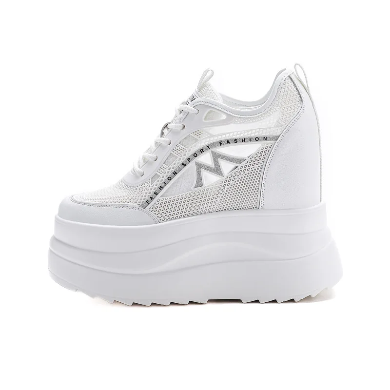 

Женские кожаные туфли на платформе, модные однотонные кроссовки на массивном каблуке, повседневные спортивные туфли, дизайнерская обувь, Zapatillas Mujer