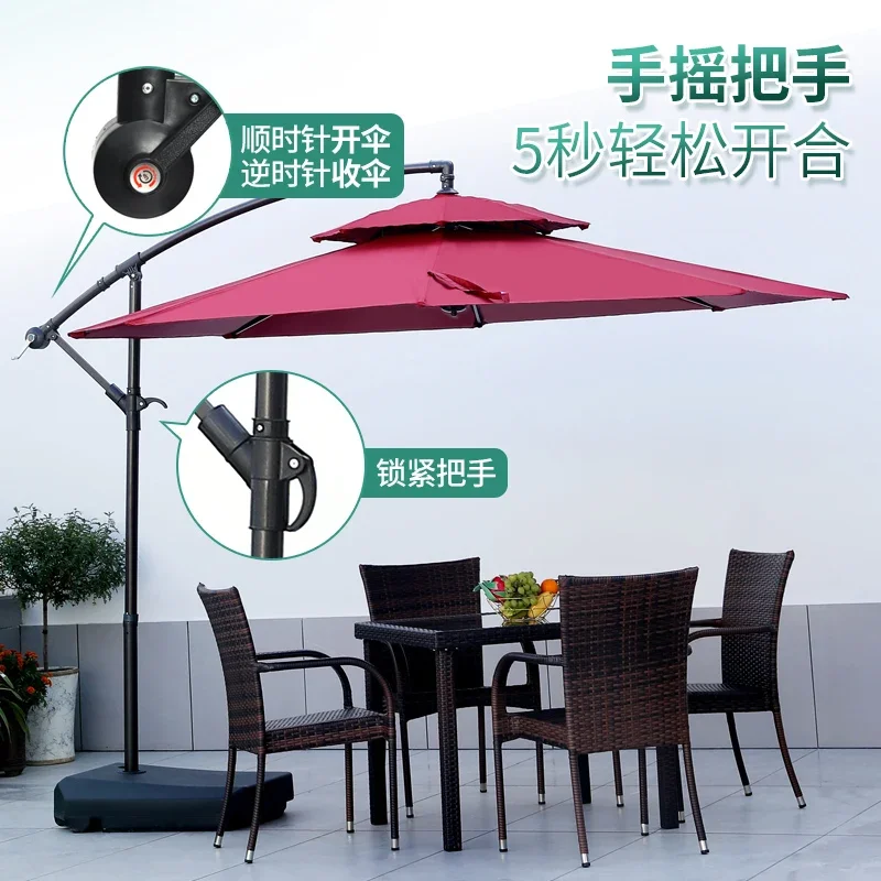 Ombrellone da esterno Ombrellone da giardino Grande supporto per ombrellone Balcone ad aria aperta Villa Guardia esterna Padiglione Ombrellone a banana Romano