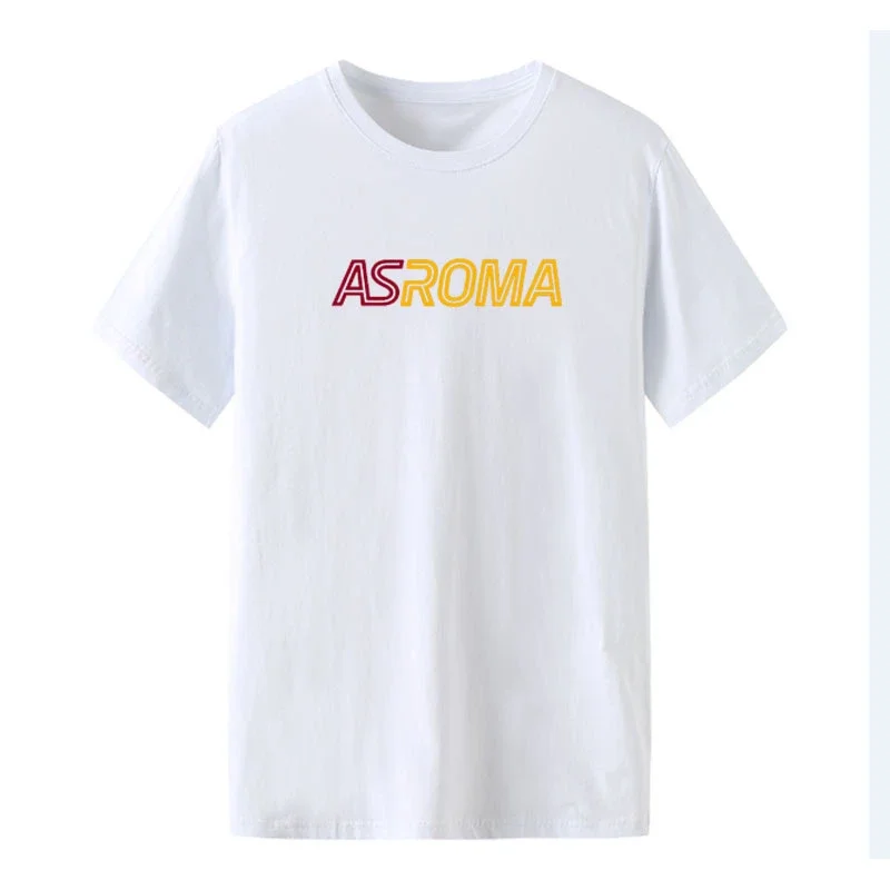 2025 Munio Roma Same T-shirt Asroma Cotton Men's and Women's T-shirts Loose Letters Summer Football High Quality Tee