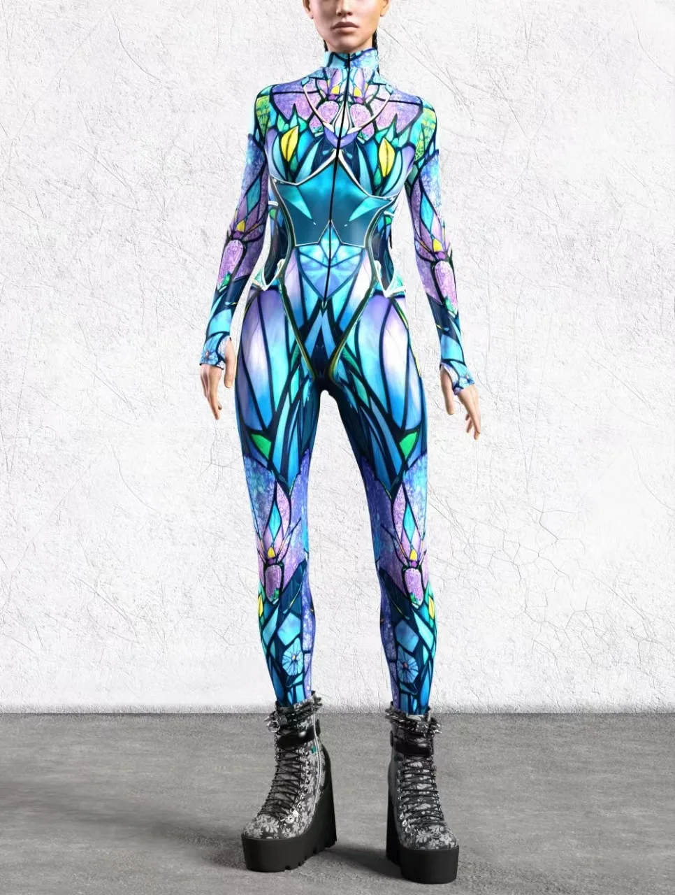 Damen Festtags- und Festival-Aerial-Yoga-Jumpsuit Halloween-Party-Kleidung Karneval Morphsuit Cosplay Einzigartiges Kostüm Bodysuit Zentai – Detail 9