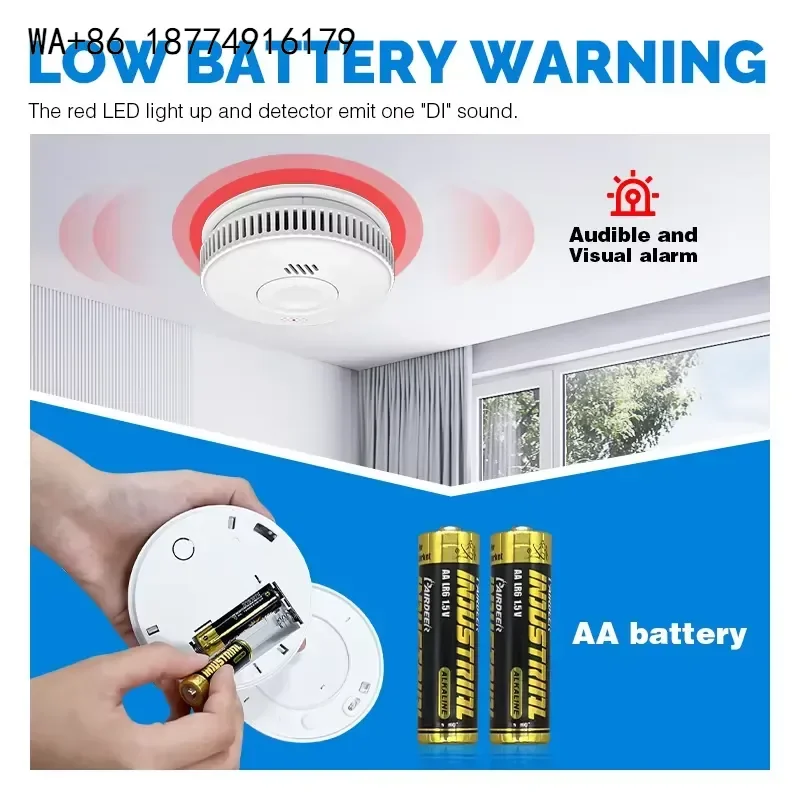 wmwmnu Manufacturer Supply 85Db Dc3V En14604 Photoelectric Smoke Detector Alarm Tuv Certificate Wifi Smart Rauchmelder