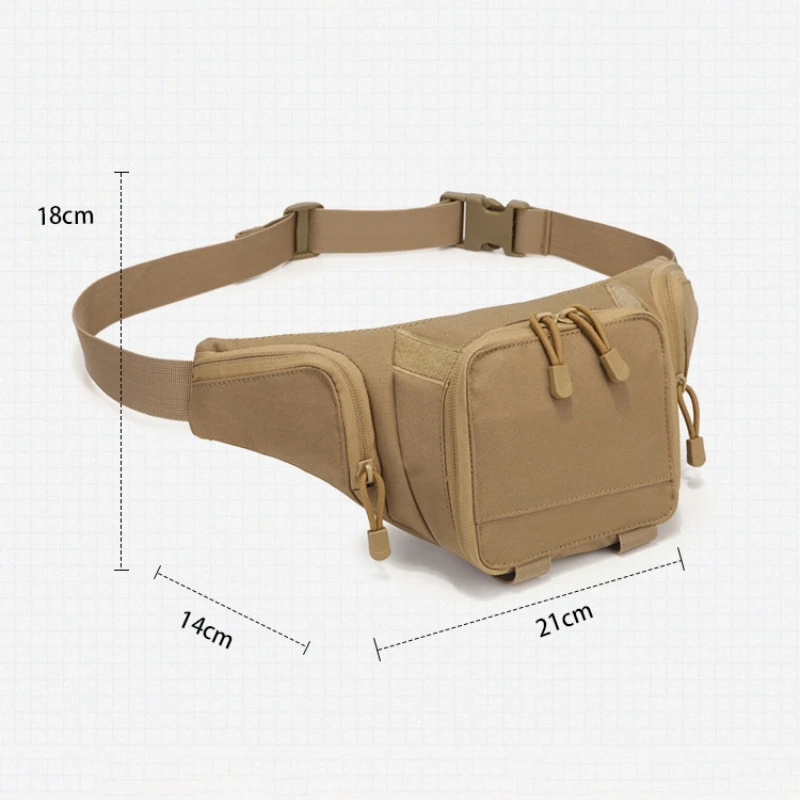 Waterproof Huting Bag With Adjustable Strap Waist Bag Buckle Fixation Fanny Pack Belt Waist Bag Dual Zipper Design