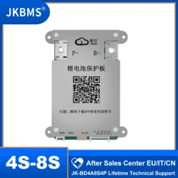 JKBMS Smart Bms Lifepo4 BMS 4S 5S 6S 7S 8S For Lithium Battery With Bluetooth 40A Same Port Temp Sensors RS485 Balance Board