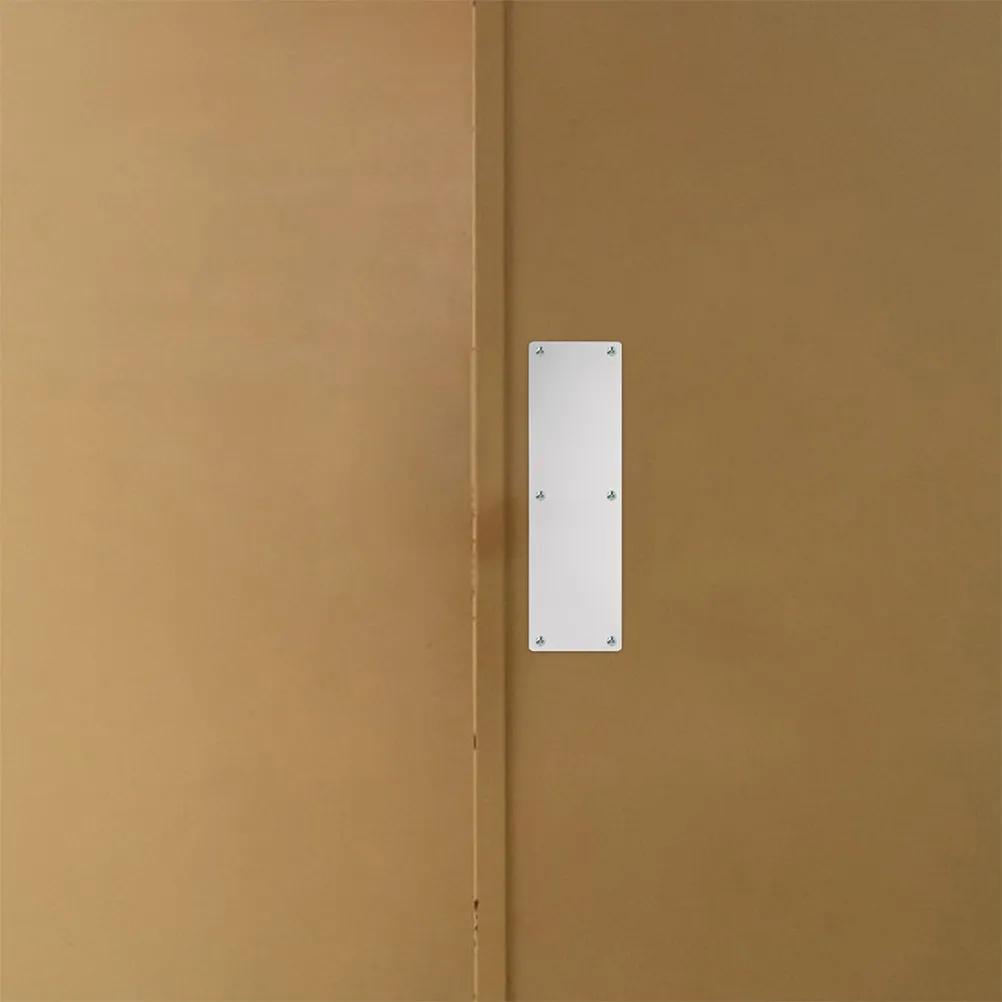 

2Pcs Stainless Steel Door Push Plates Fire Resistant Metal Plates for Interior Exterior Door Kick Plate Replacement