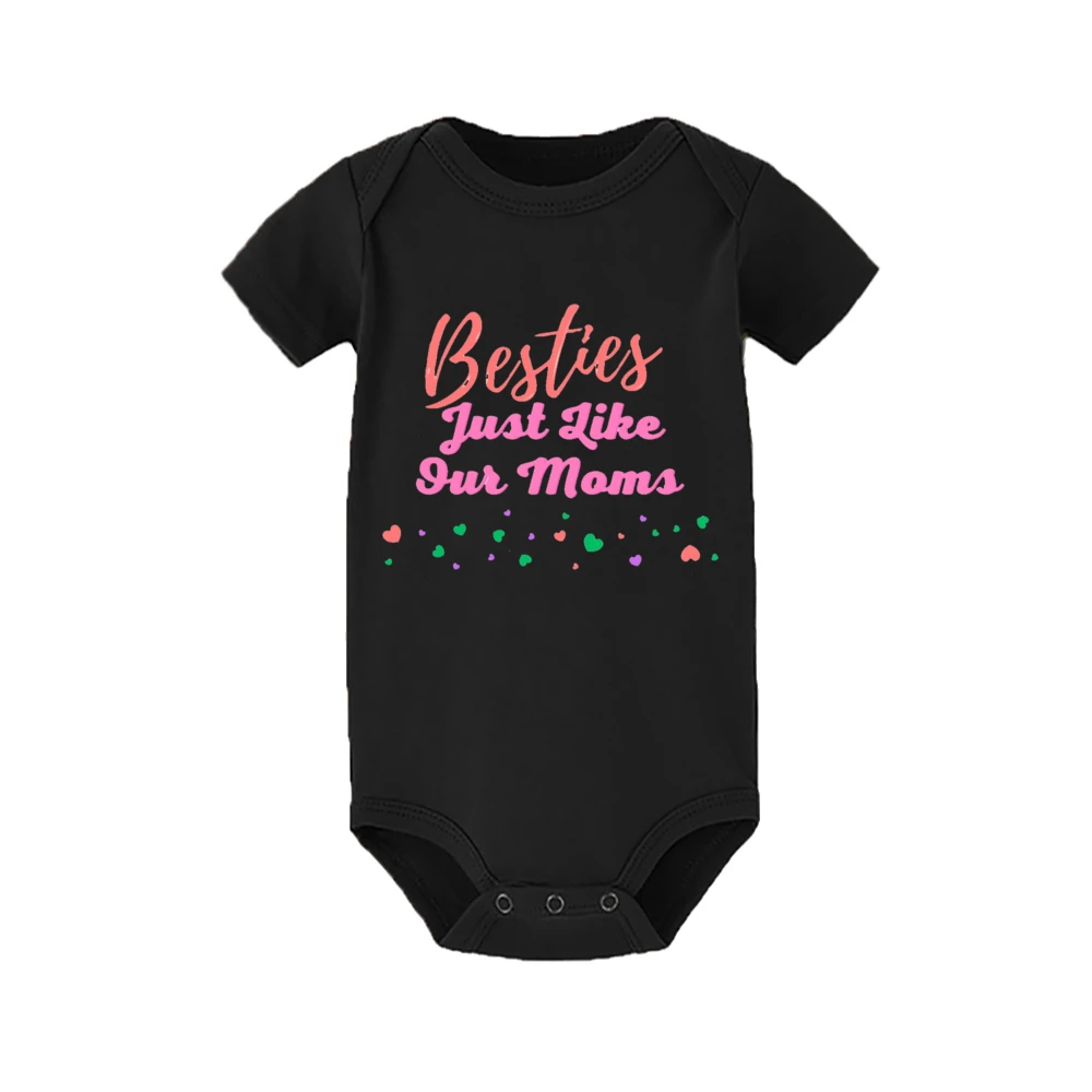 Besties Like Our Moms Baby Bodysuit Toddler Best Friends Outfit Girls Cute Clothes Baby Announcement Romper Newbron Shower Gift