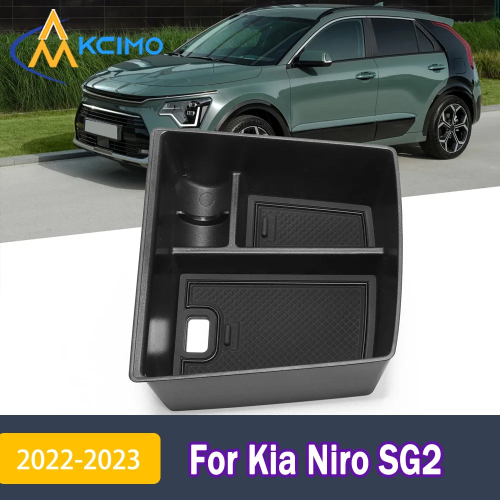 

Space-Saving Armrest Storage Box for Kia Niro SG2 2022-2023 Center Console Organizer Tray Interior Tidying Accessories