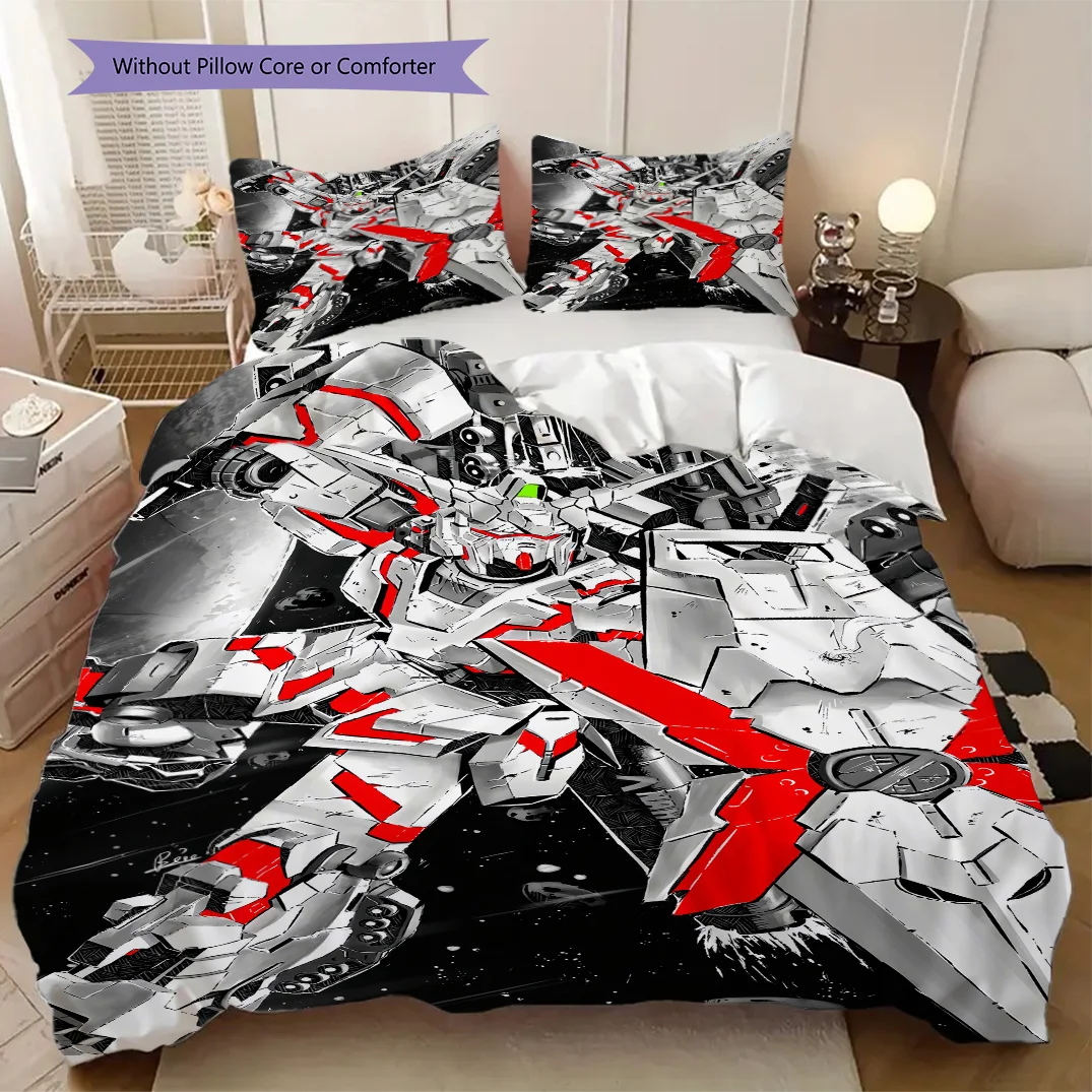 Gundam Soft and Comfortable Duvet Cover, Children's Bedding Set Gift, Extra Large Size, Various Sizes Available LXR103