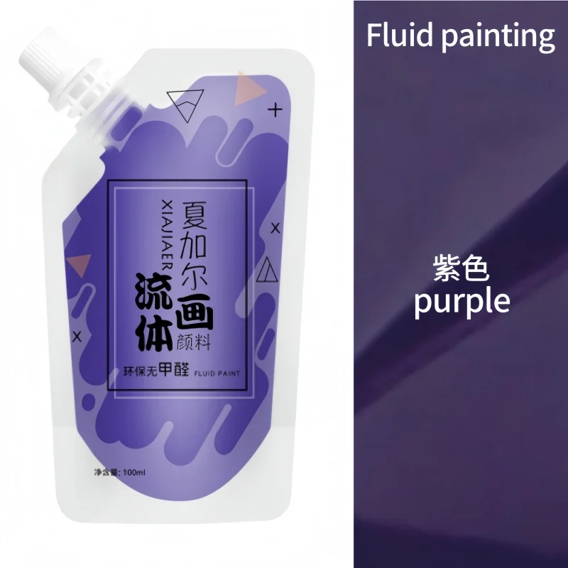 100 ml/multi-color xiajiaer vloeibare verf acrylverf zak gewelddadige beer DIY decoratieve schilderkunst vloeibare vloeibare kleurstof