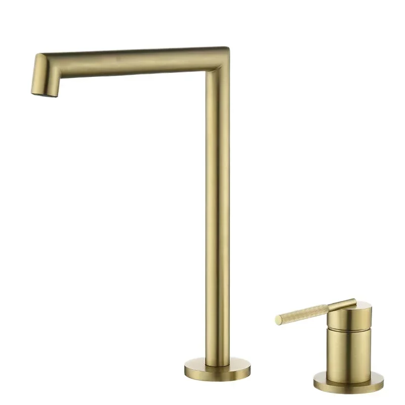 

All-copper Double open washbasin faucet Double hole washbasin faucet