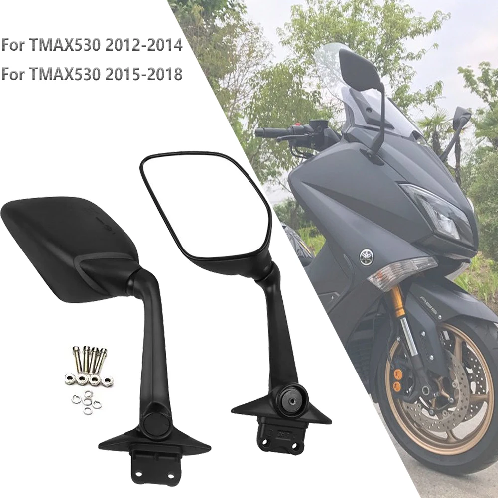 Motorcycle RearView Mirror Accessories For YAMAHA TMAX530 (2012-2014) T-MAX530 (2015-2018) High Quality ABS Black