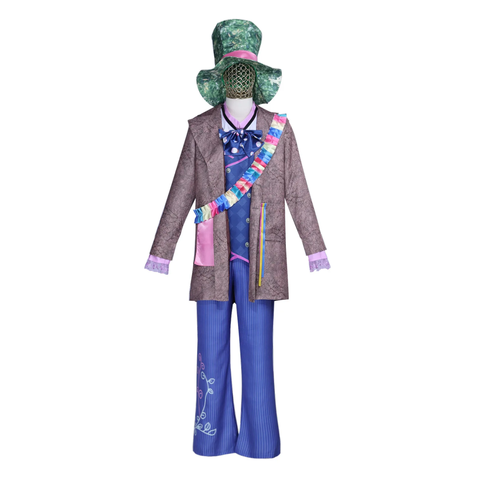 

Cosplay Alice In Wonderland Mad Hatter Costume Movie Character Dress-up Suit