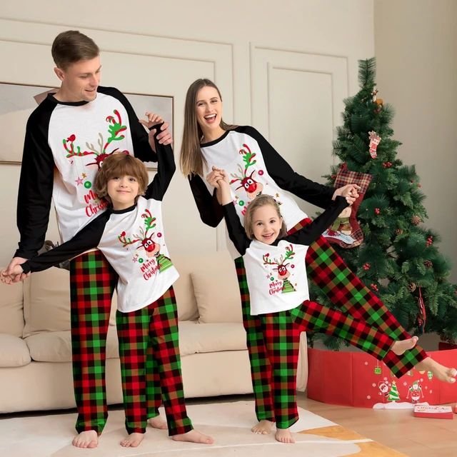 Christmas Pajama Set Family Matching Adult Kids Nightwear Santa Claus Mother And Daughter Father Son Sleepwear Xmas Home Clothes AliExpress 1501