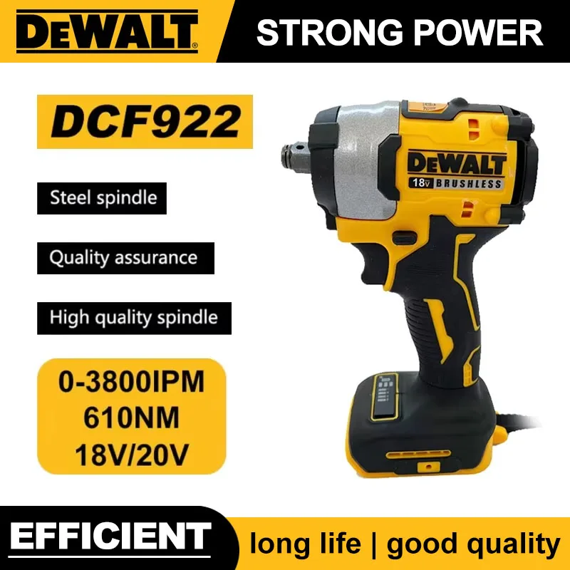

Dewalt DCF922 Brushless Impact Wrench 610N.m Cordless Driver Large torque Variable Speed Electric Wrench 20V Rechargeable Tools