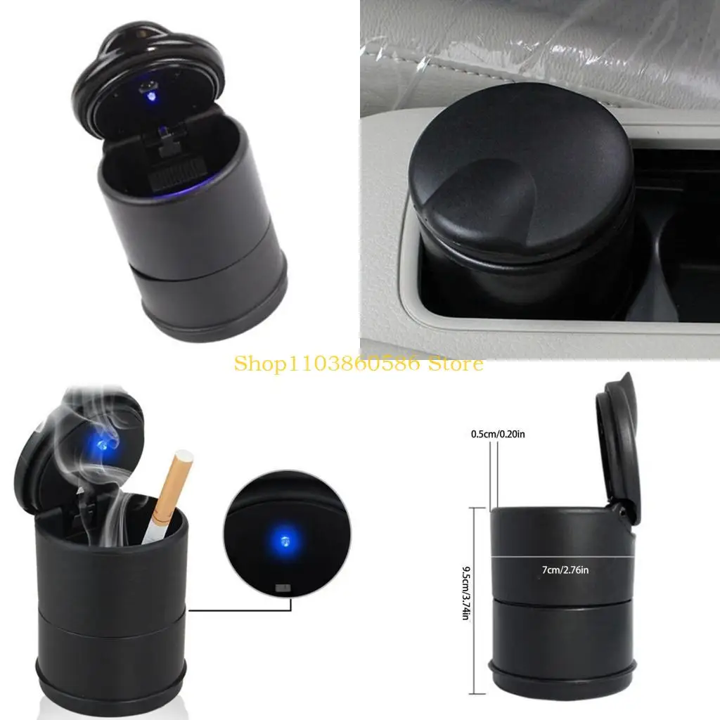 

242A LED Illuminated Car Ashtray with Automatic Sensing easy to clean Ashtray Easy to Carry for Commuters & Long Distance Travel