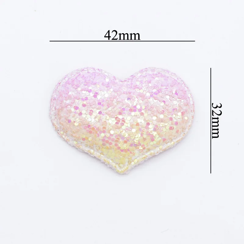 10pcs Glitter Fabric Applique Butterfly Mouse Star Flower Heart Rabbit Bear Cat Fish Baby Patches for DIY Hair Clips Decor