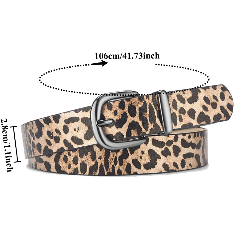 Fashionable Crocodile-Patterned Pin Buckle Decorative Women’s Belt Korean-Style Trendy Jeans Belt with Instagram-Inspired Design